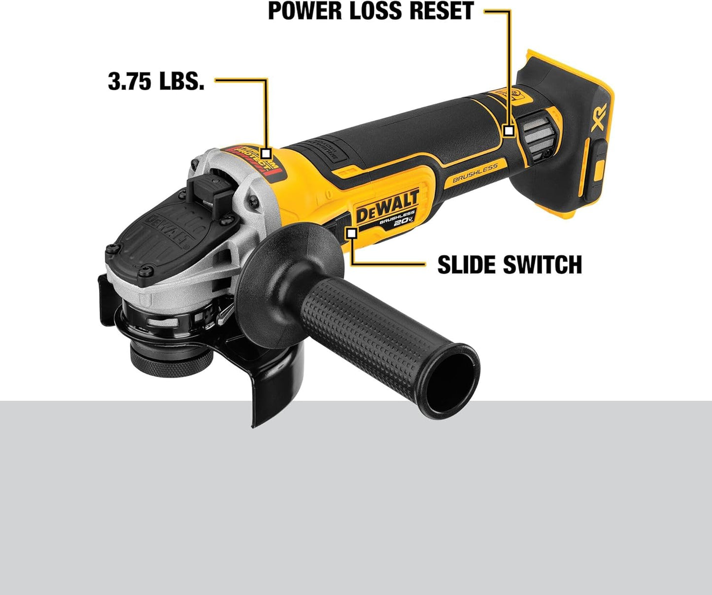 DEWALT DCG405 125mm flat head angle grinder bare machine tool cutting machine 18V lithium battery brushless tools
