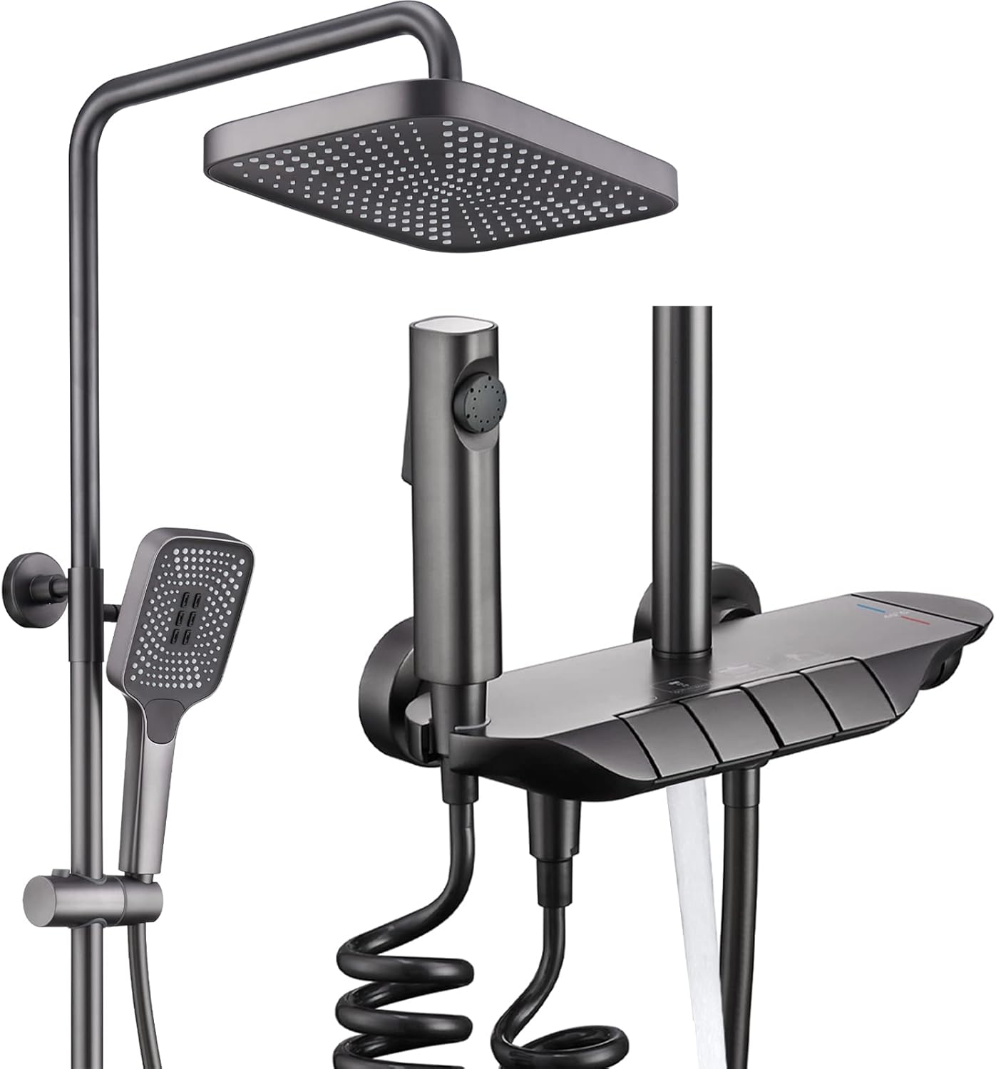 "Piano Bathroom Fittings Set – Includes Basin Mixer Tap Wa,ll- Complete Bathware Kit"