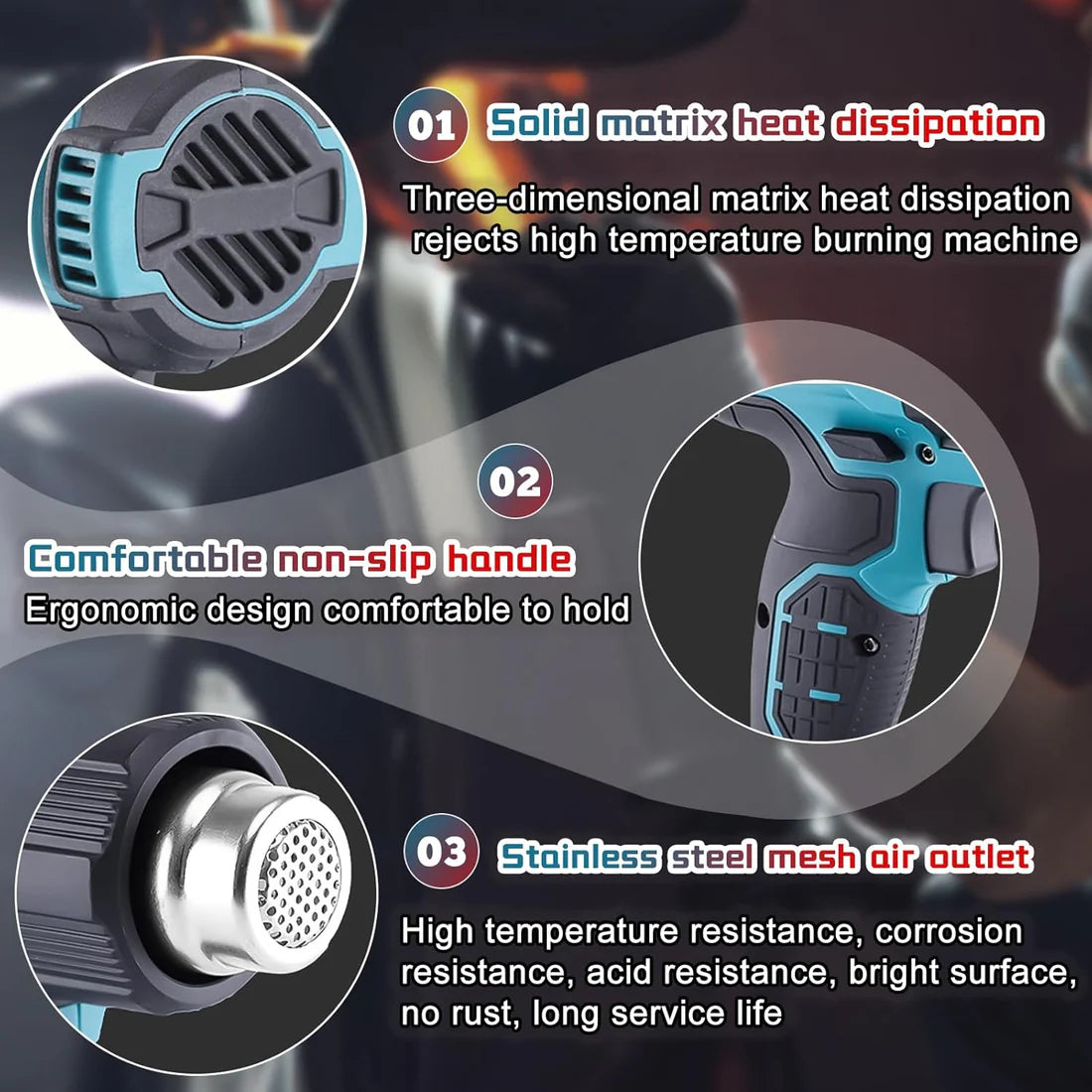 Makita DHG181 18V Heat Gun 550°C