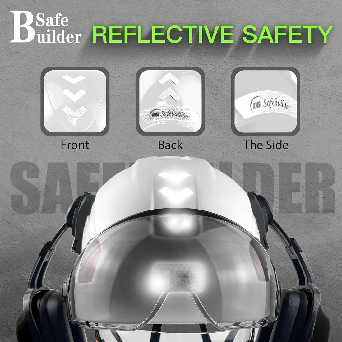 Industrial Safety Helmet with Visor & Ear Muffs