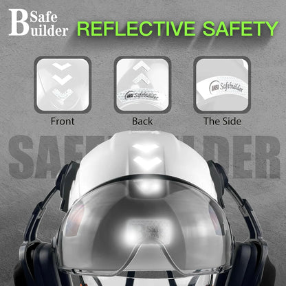 Industrial Safety Helmet with Visor & Ear Muffs
